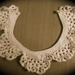 Pearl Vintage Style Knitted Collar