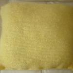 Large Square Yellow Mohair Cushion