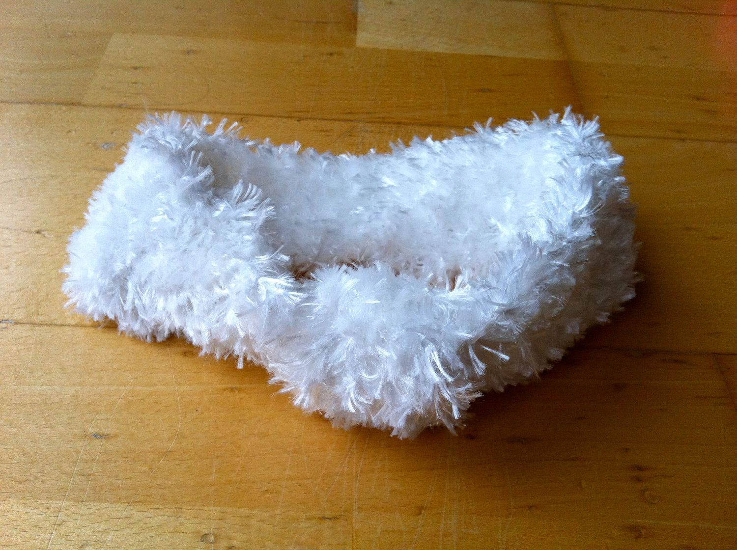 White Fluffy Headband on Luulla